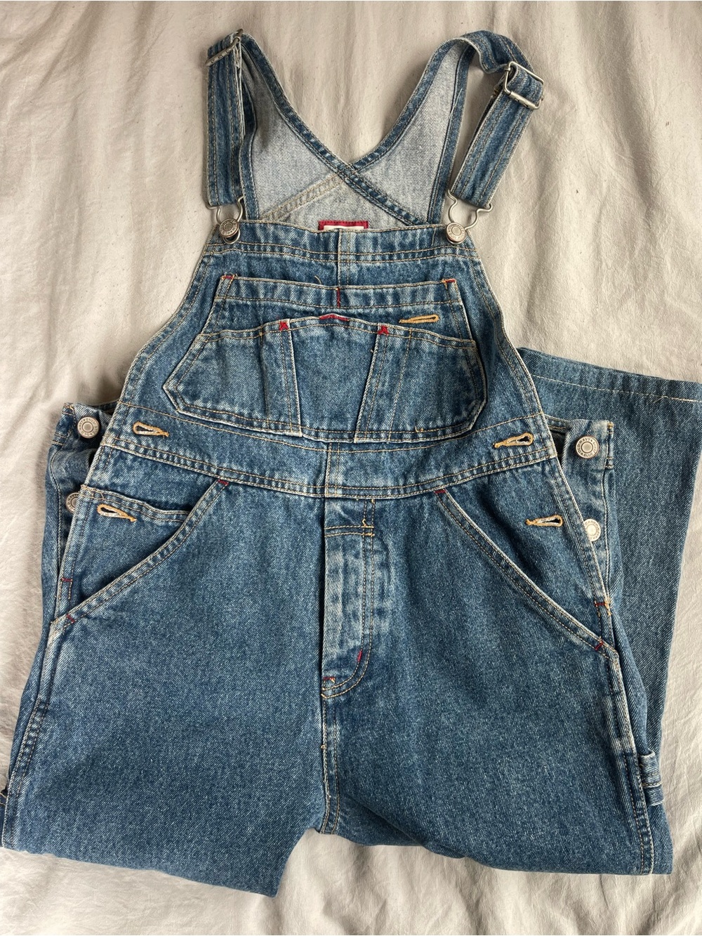 Old Navy Blue Denim Relaxed Fit Overalls